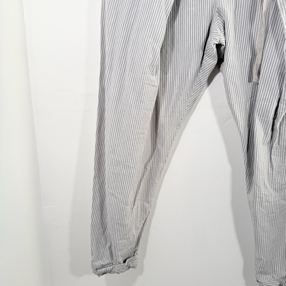3.1 Philip Lim Gray Thin Stripe Cotton Linen Wrap Front Ankle Pants 2010 Size 6 - Picture 3 of 14